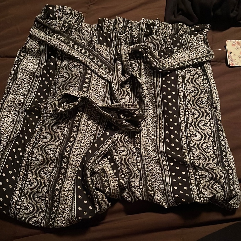 aztec print flowy pants